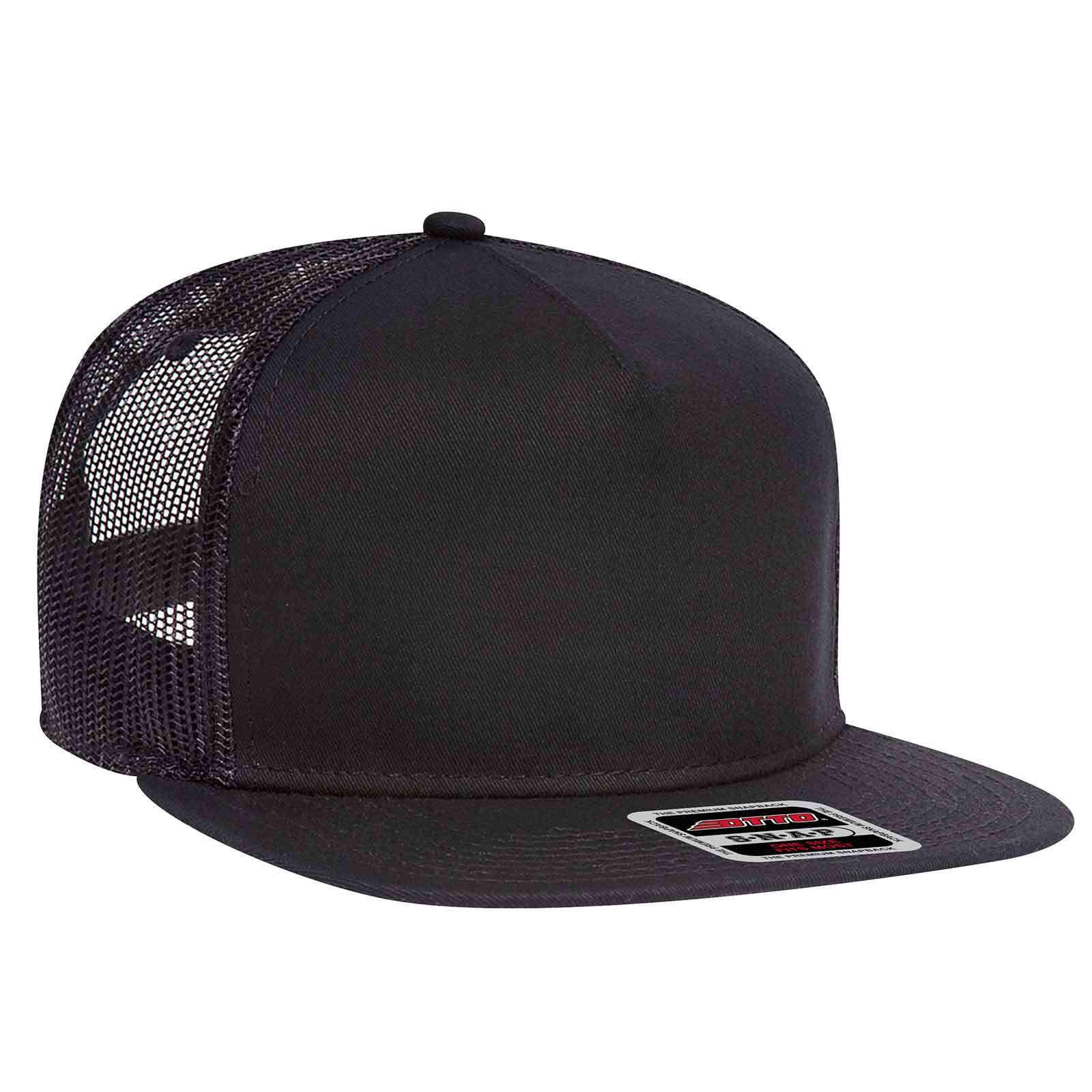 154-1124 OTTO CAP “OTTO SNAP” 5 Panel Mid Profile Mesh Back Trucker Snapback Hat