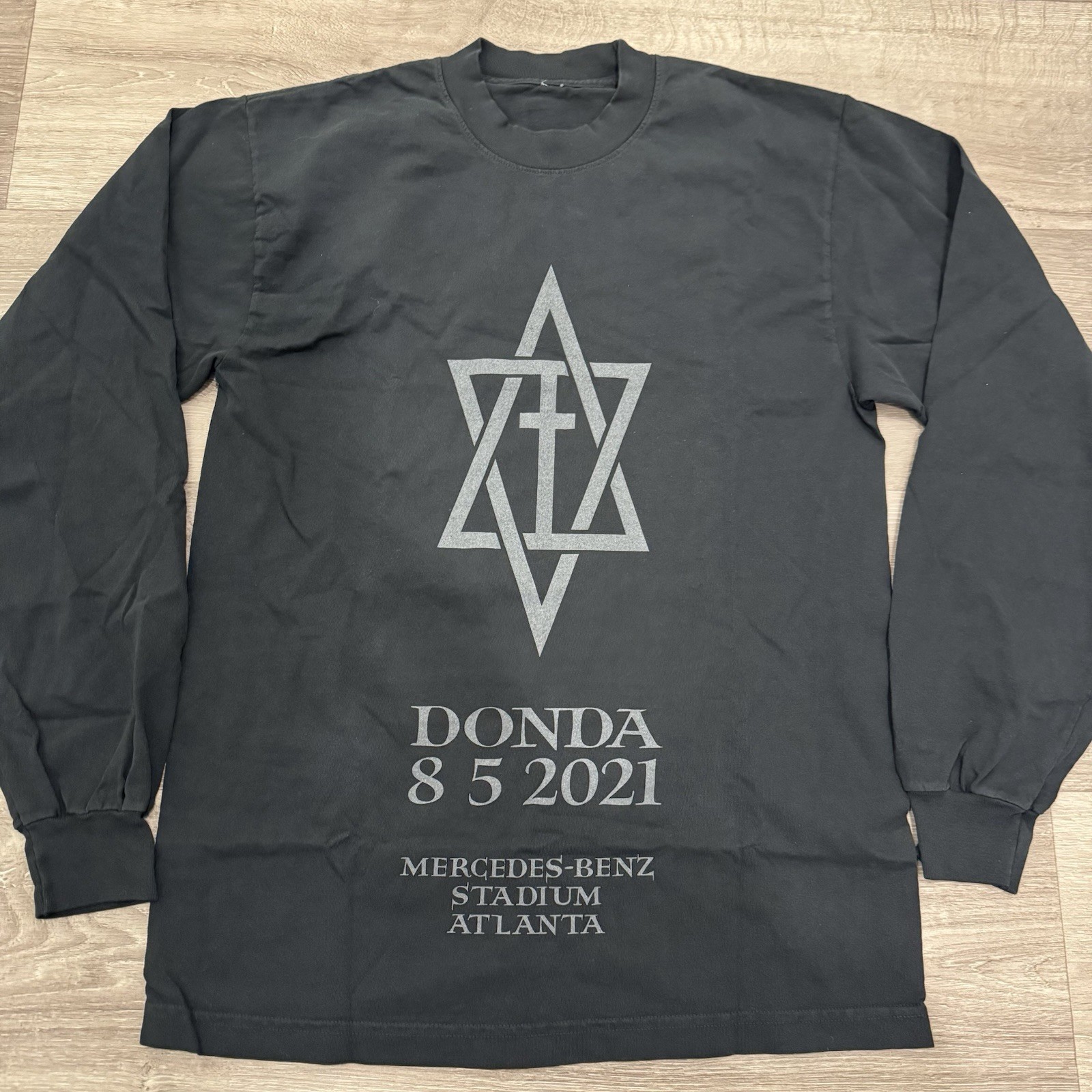 Donda 8/5/2021 Kanye West Mercedes-Benz Stadium Atlanta L/S Shirt Medium Yeezy