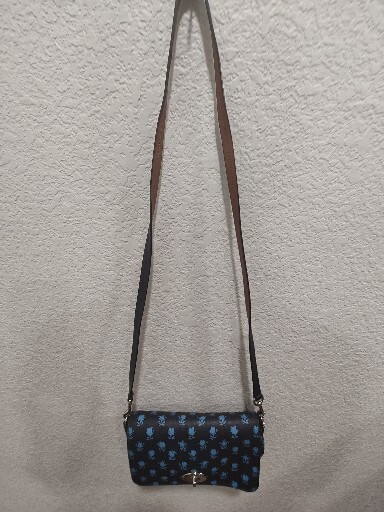 Coach Ruby Badlands Floral Mini Leather Crossbody 9″ Midnight Blue w/COA – MINT!