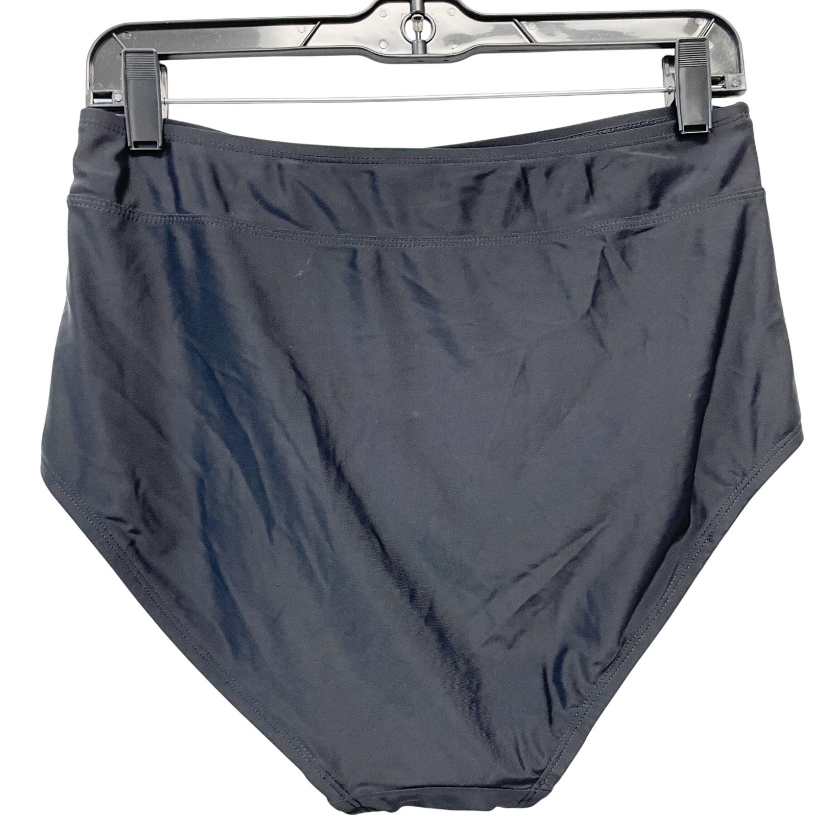 Lands’ End Women’s Black High Waisted Bikini Swim Bottoms Size Medium
