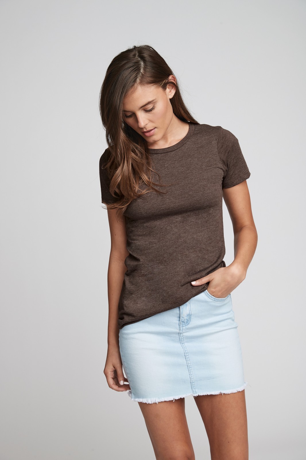 Women’s Premium Heavy Plain Next Level Apparel Womens CVC Tee Casual NL6610