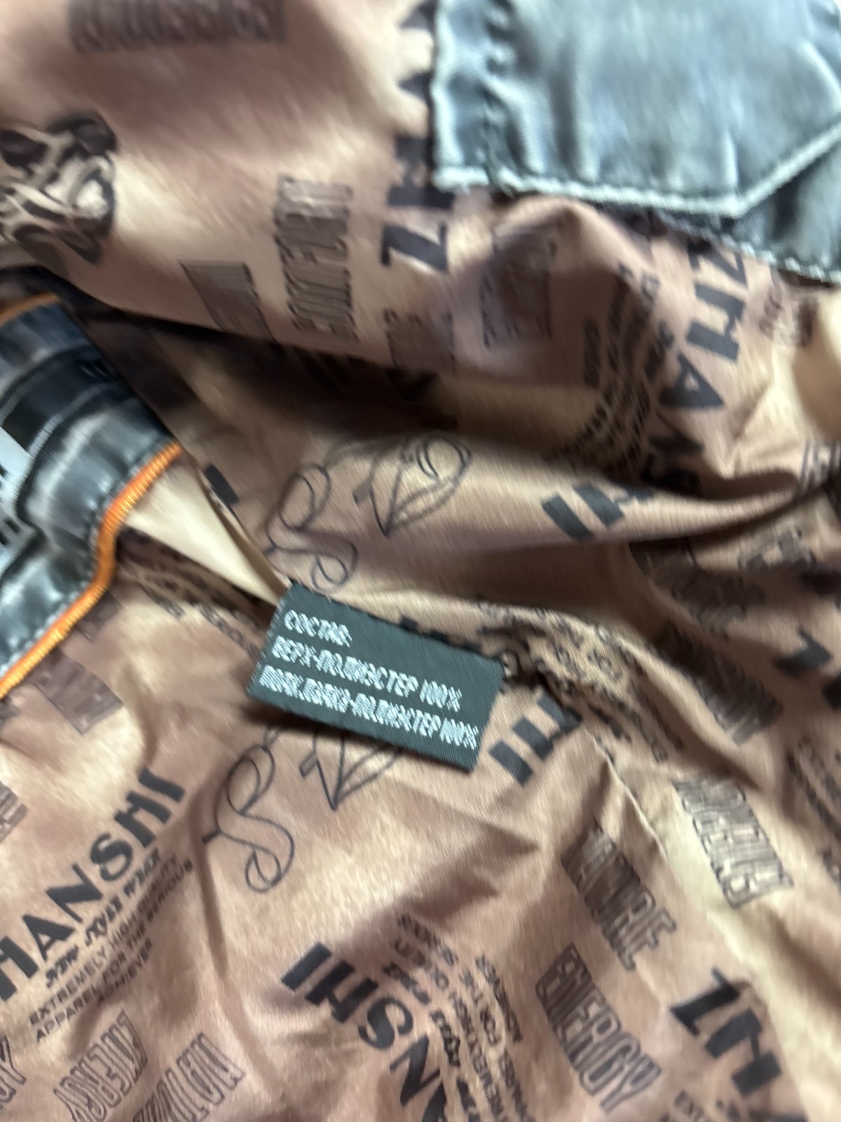 Avant Garde Japanese 2000s Washed Distressed ZIpper Nylon Bomber Jacket Boxy Fit