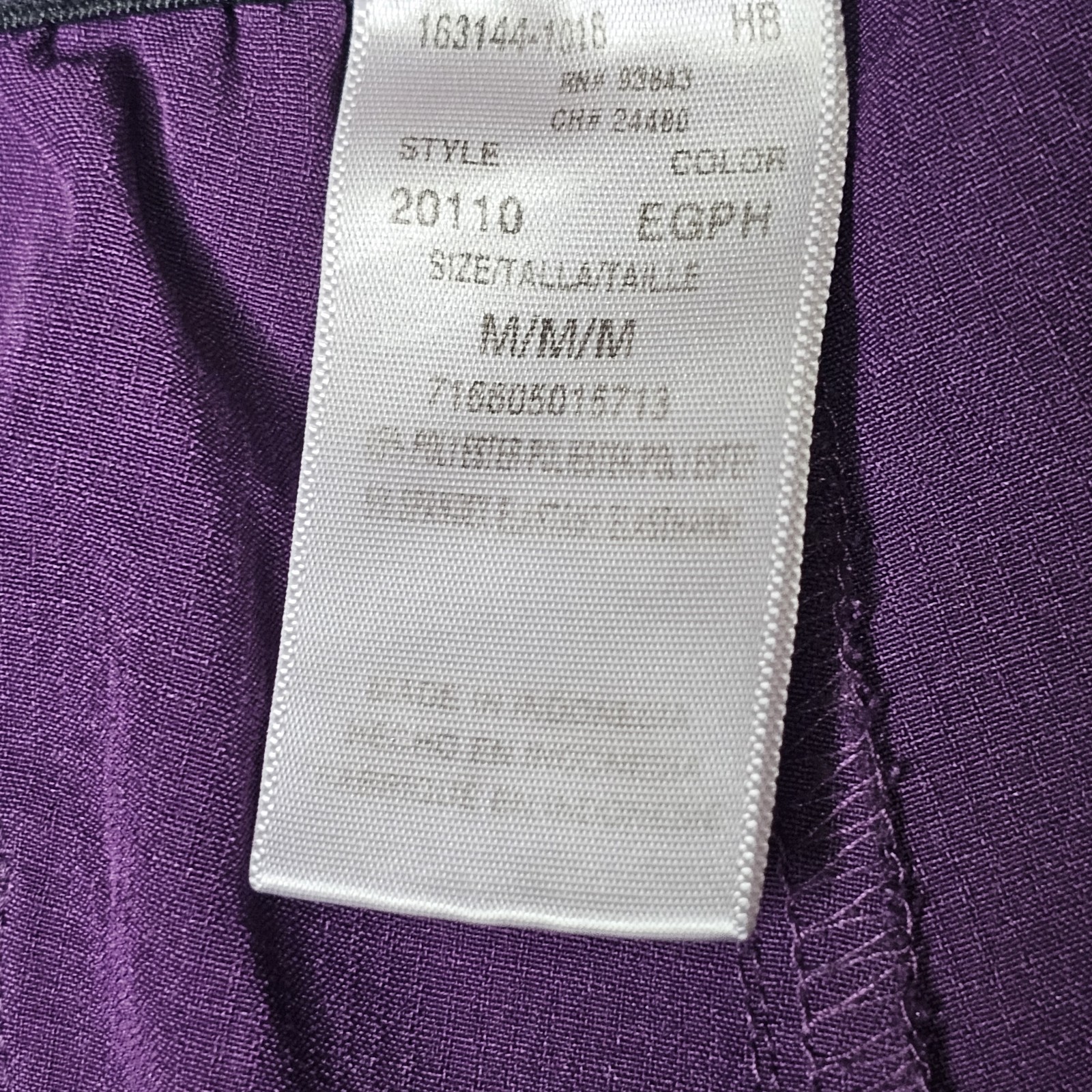 HeartSoul Scrubs Womens Medium Low Rise Stretch Pant 20110 EGPH Eggplant Purple