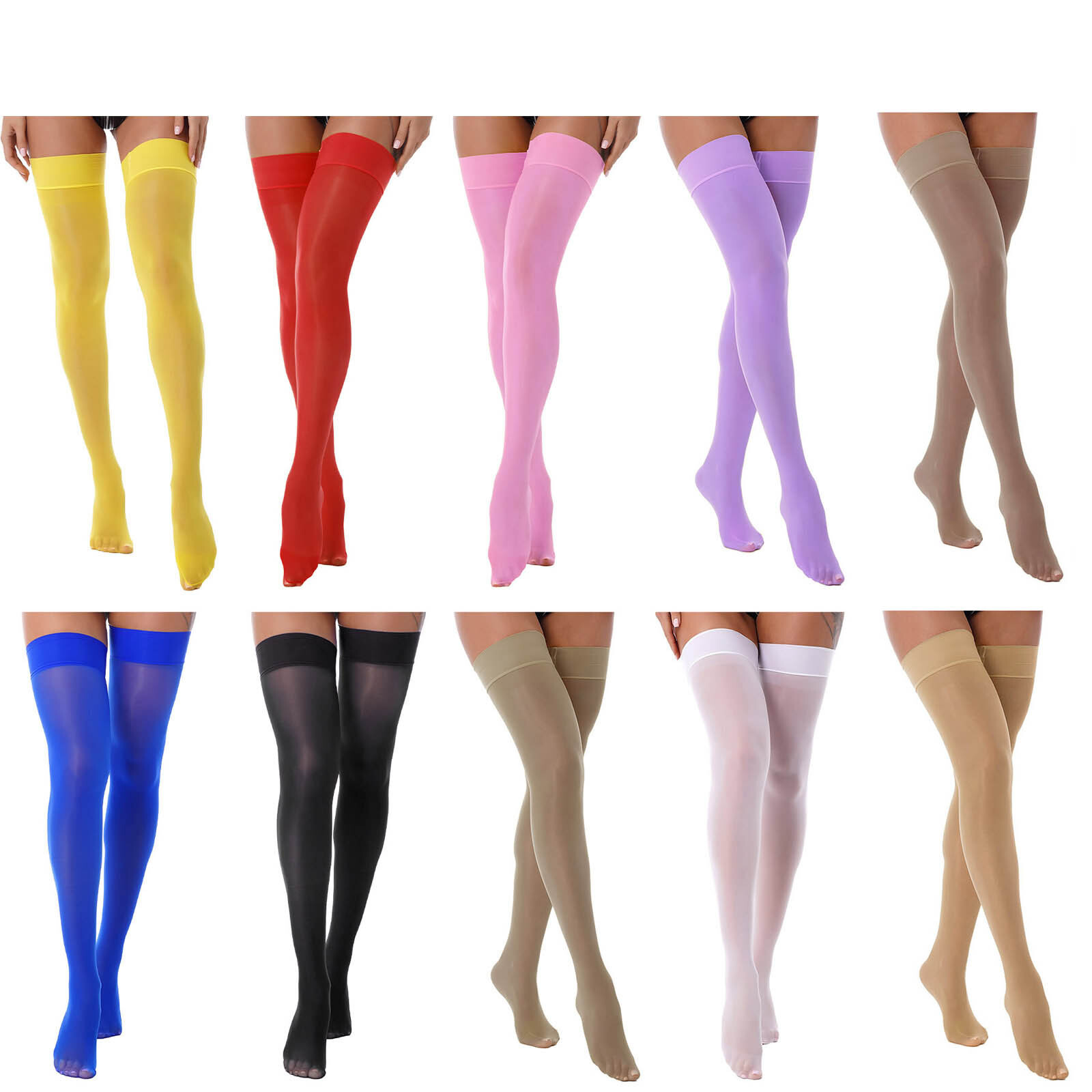Women Stockings See-through Socks Dance Tights Fitness Clubwear Elastic Sheer
