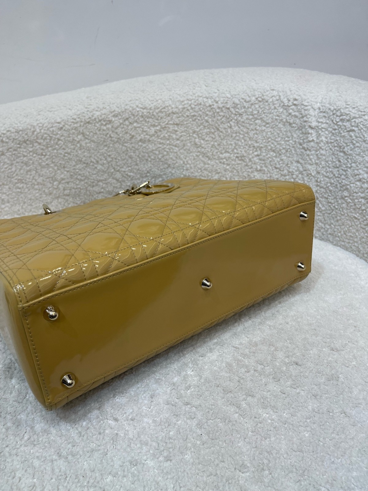 Dior Pre-Owned Authentic Luxury Handbag Yellow 32*25*11 Free Tracked Shipping