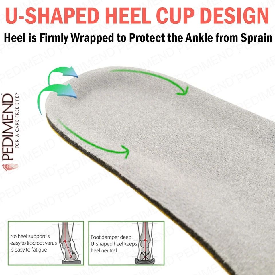 Pedimend Active Work Insoles For Men & Women Shock Absorbing Shoe Insoles