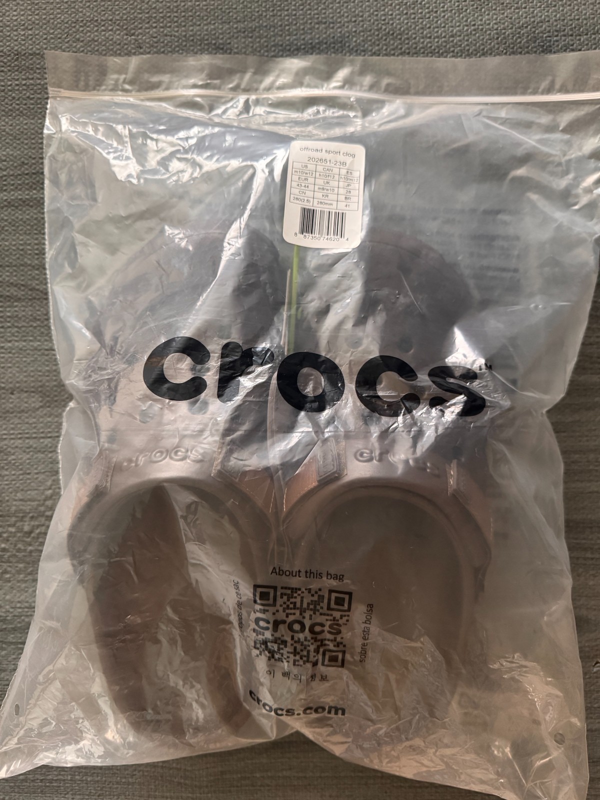 Crocs Men’s Offroad Sport Clogs Slip-on Sandals – US Size 10 | Espresso / Walnut