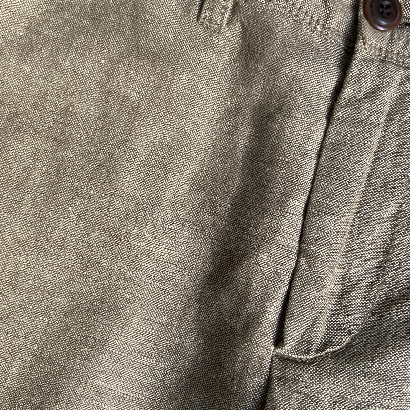 GAP | Men’s Slim Brown Chino Pants Straight Leg Linen Blend Trouser | Size W29