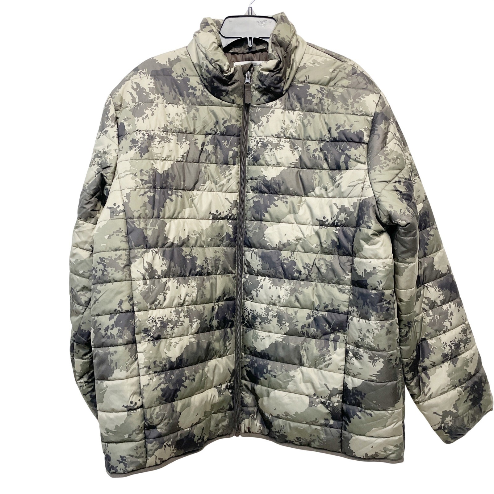 Goodfellow & Co Men’s Green Camo Water Resistant Puffer Jacket Size XL