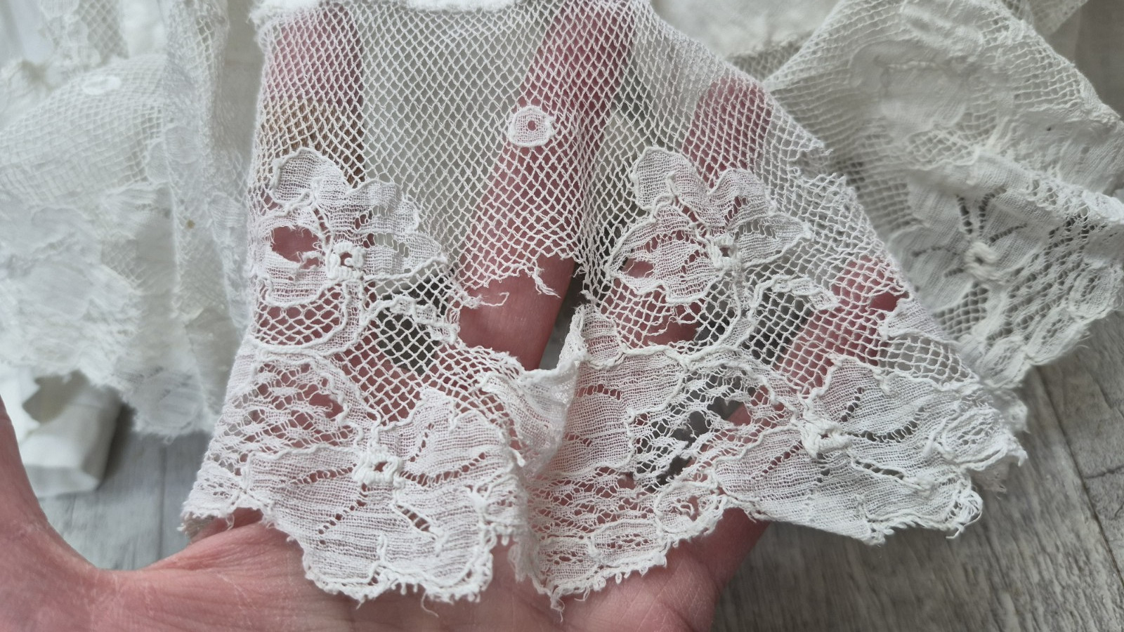 Antique 1900’s White Cotton & Lace Princess Petticoat Slip Dress – Size XXS