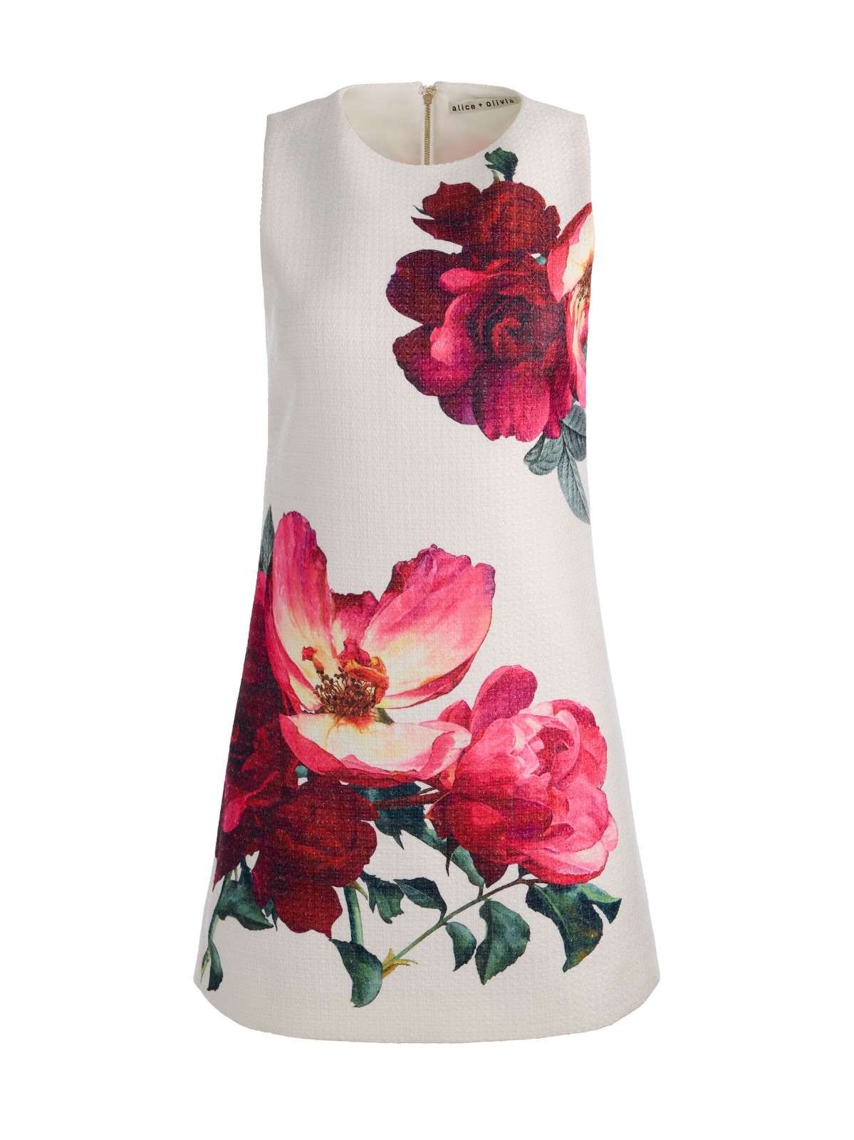 ALICE &OLIVIA (6)CLYDE PLACED FLORAL TWEED EMPRESS BLOOM MINI DRESS NWTMSRP$440