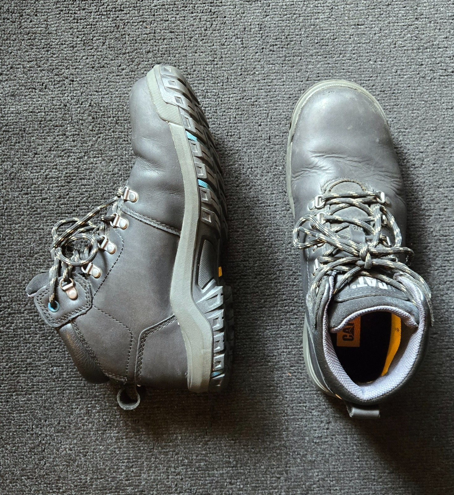 Caterpillar Steel Toe Work Boots, Women’s 8, Men’s 6