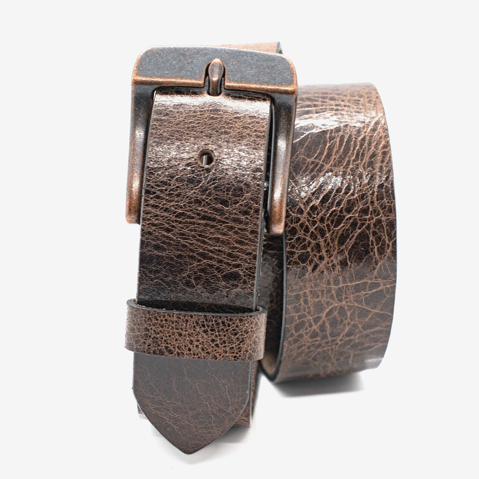 Men’s Buffalo Full Grain Solid Leather Belt, 1.5″ width, Handmade in Colorado