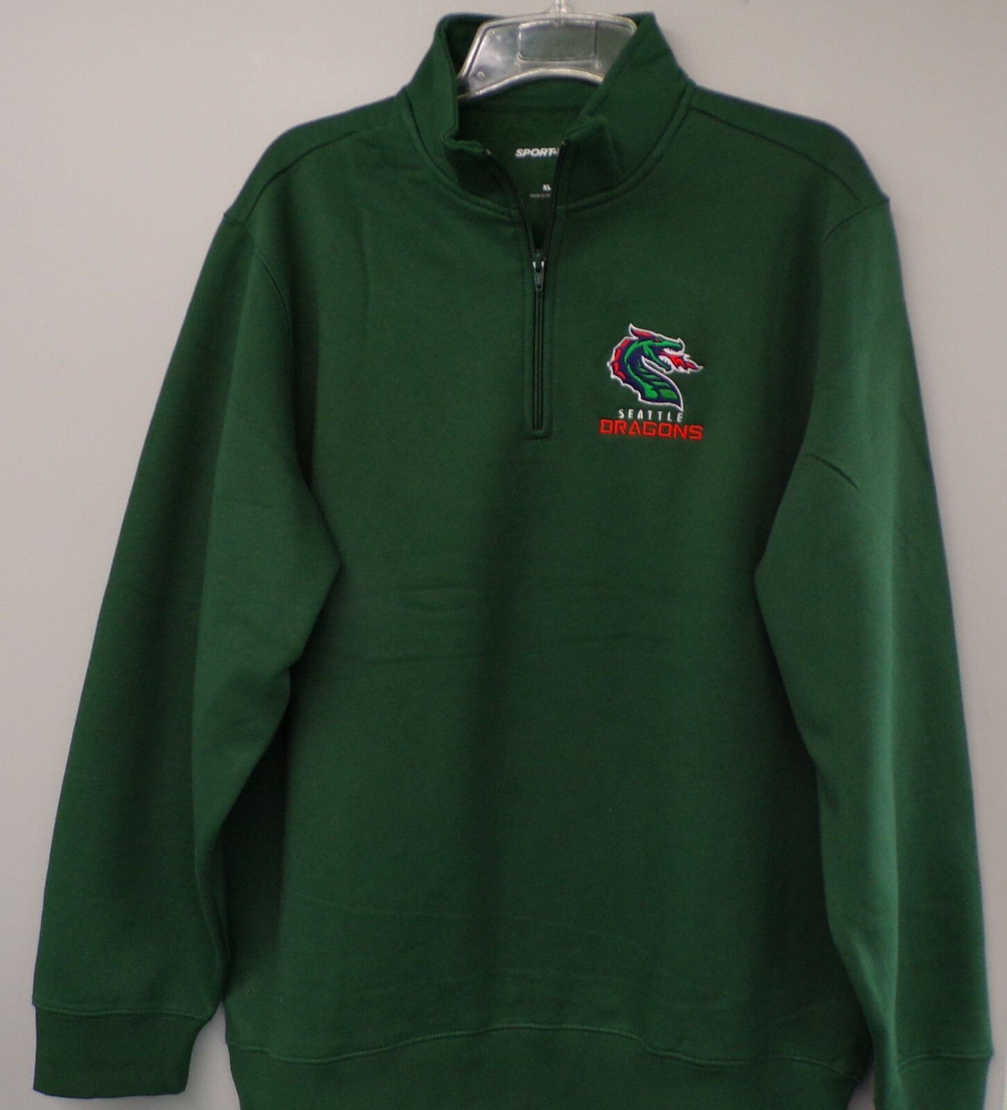 XFL Seattle Dragons Mens Heavyweight 1/4 Zip Fleece S-4XL, LT-4XLT Seahawks New