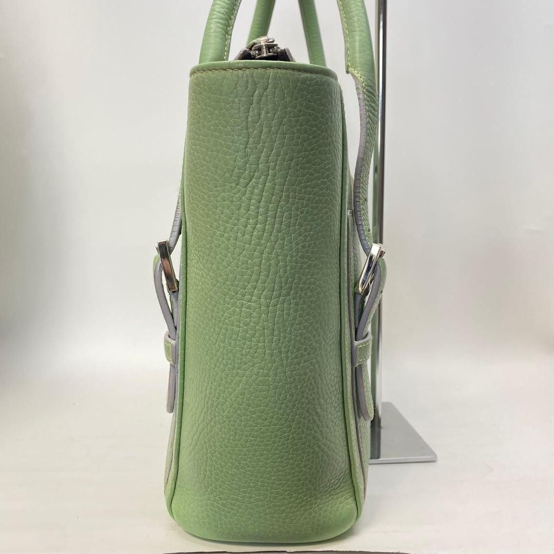 LOEWE Cenda Tote Bag Leather Handbag Green 11.4in x 9.1in x 4.3in Shoulder Bag