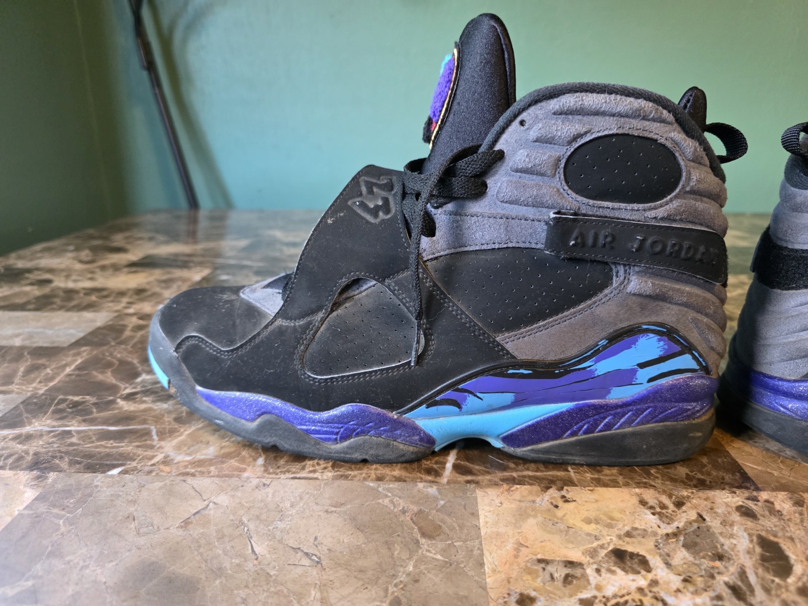 Size 12- Jordan 8 Retro Aqua 2015 Pre-owned