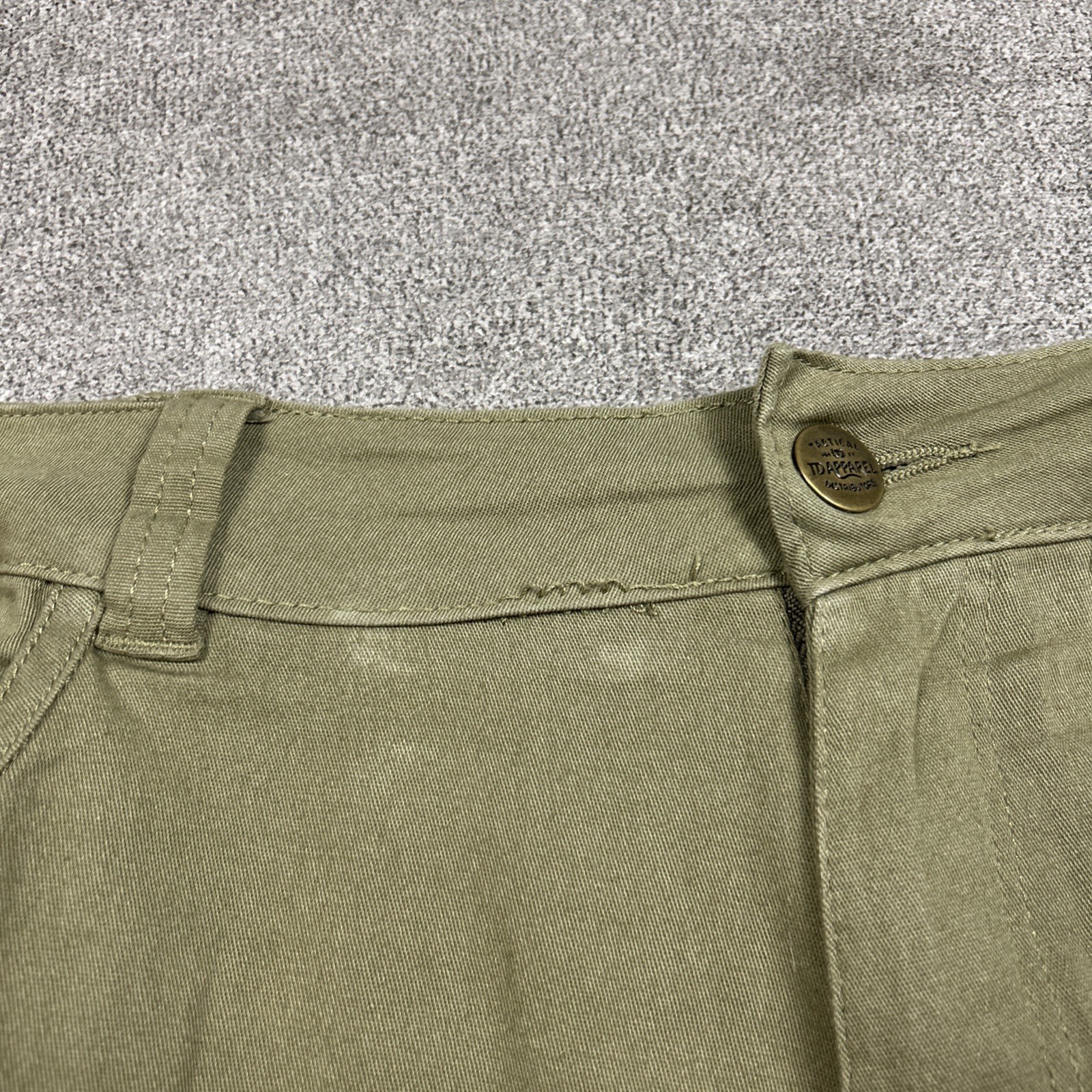 TD Apparel Carlos Ray Slim Fit Tactical Pants Mens 38×30 Green Cotton Spandex