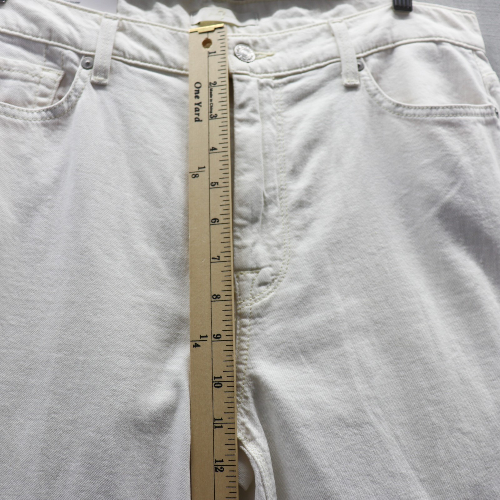 7 For All Mankind Ginger Wide Leg Trouser Jeans White 31
