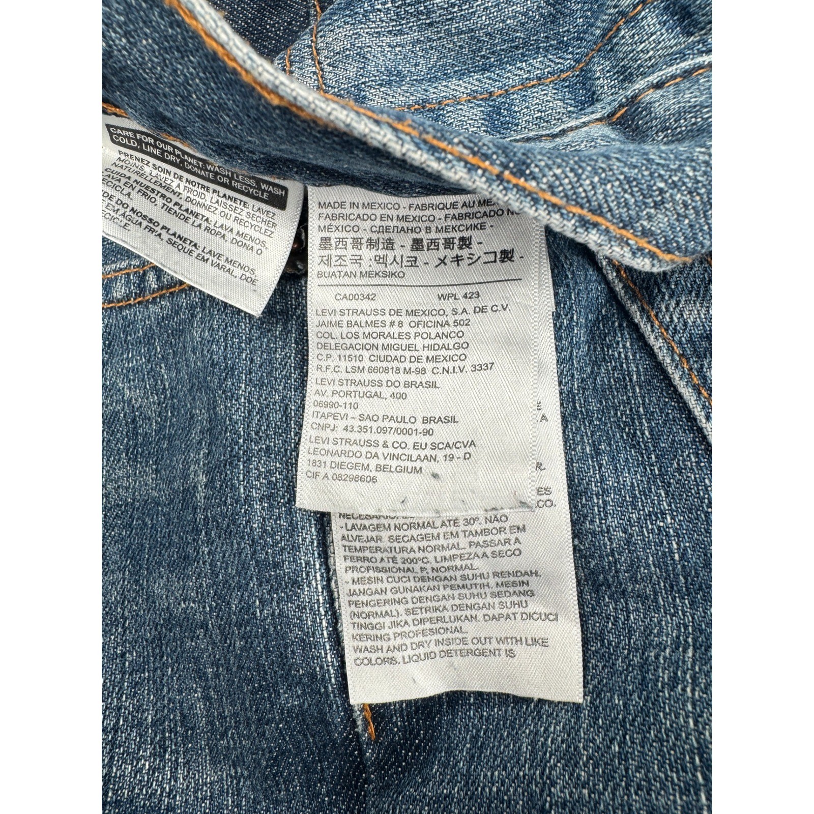 Levis 559 Relaxed Straight Men Blue Denim Jeans 48×30 (48×26) Medium Wash Grunge