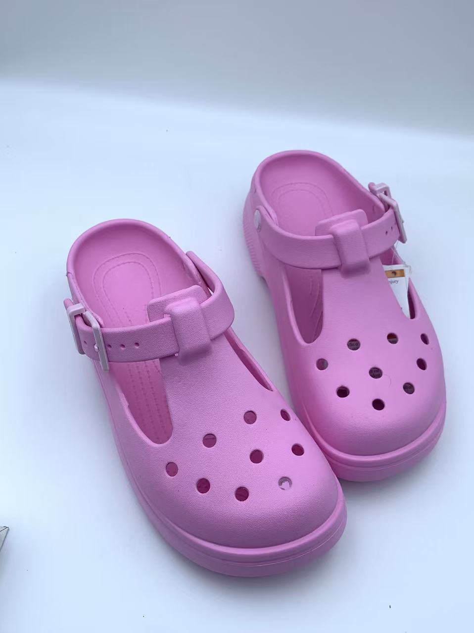 crocc Classic Mary Jane Clogs Pink Women Platform Beach Outdoor Casual Shoes