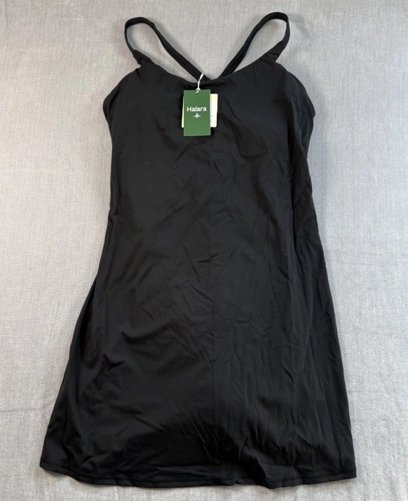 Halara SoftlyZero™ Plush Backless Active Dress Easy Peezy Edition 2X , NWT BLACK