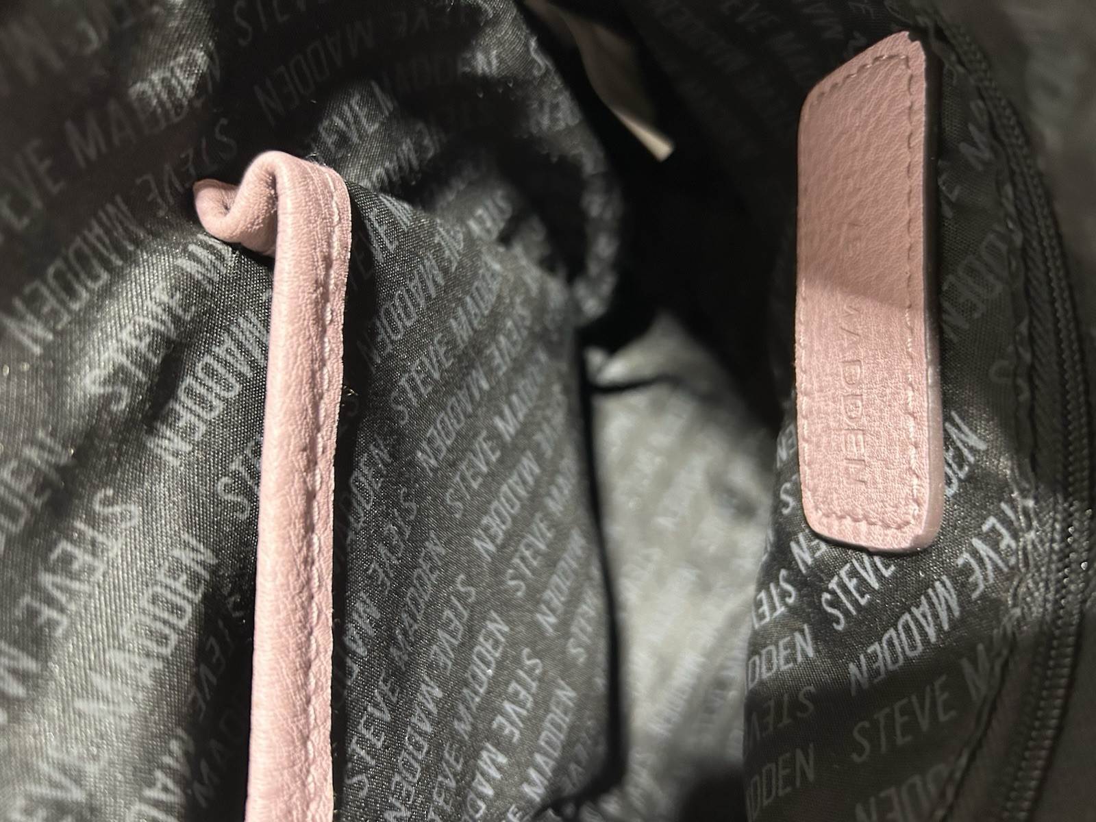 NEW Steve Madden Chained Crossbody Pink Purse Quilted Faux Leather