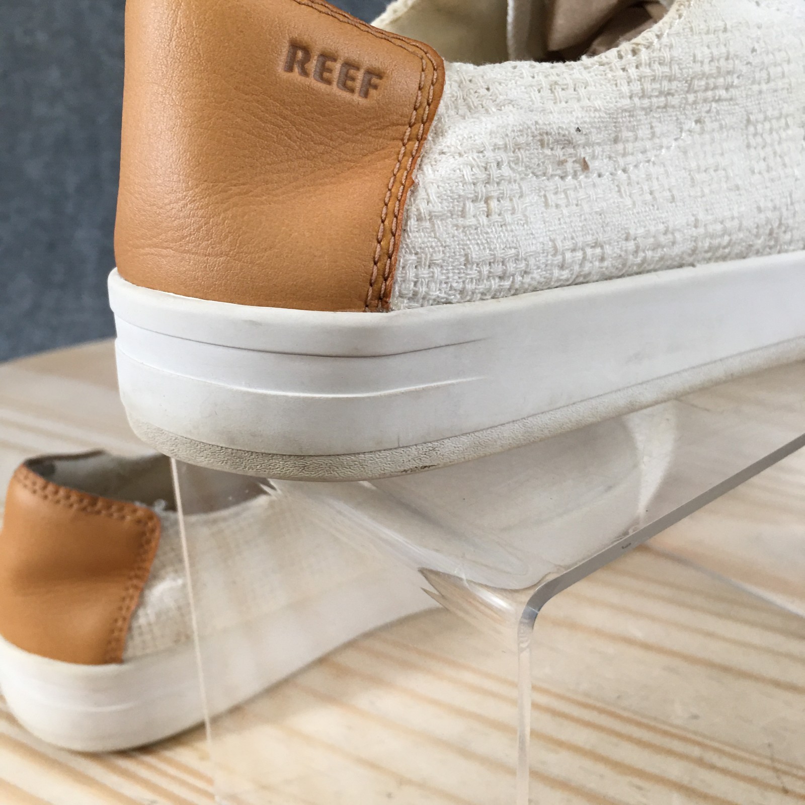 Reef Cushion Sunset Shoes Womens 8 M Sneakers Lace Up CI4138 Fabric White