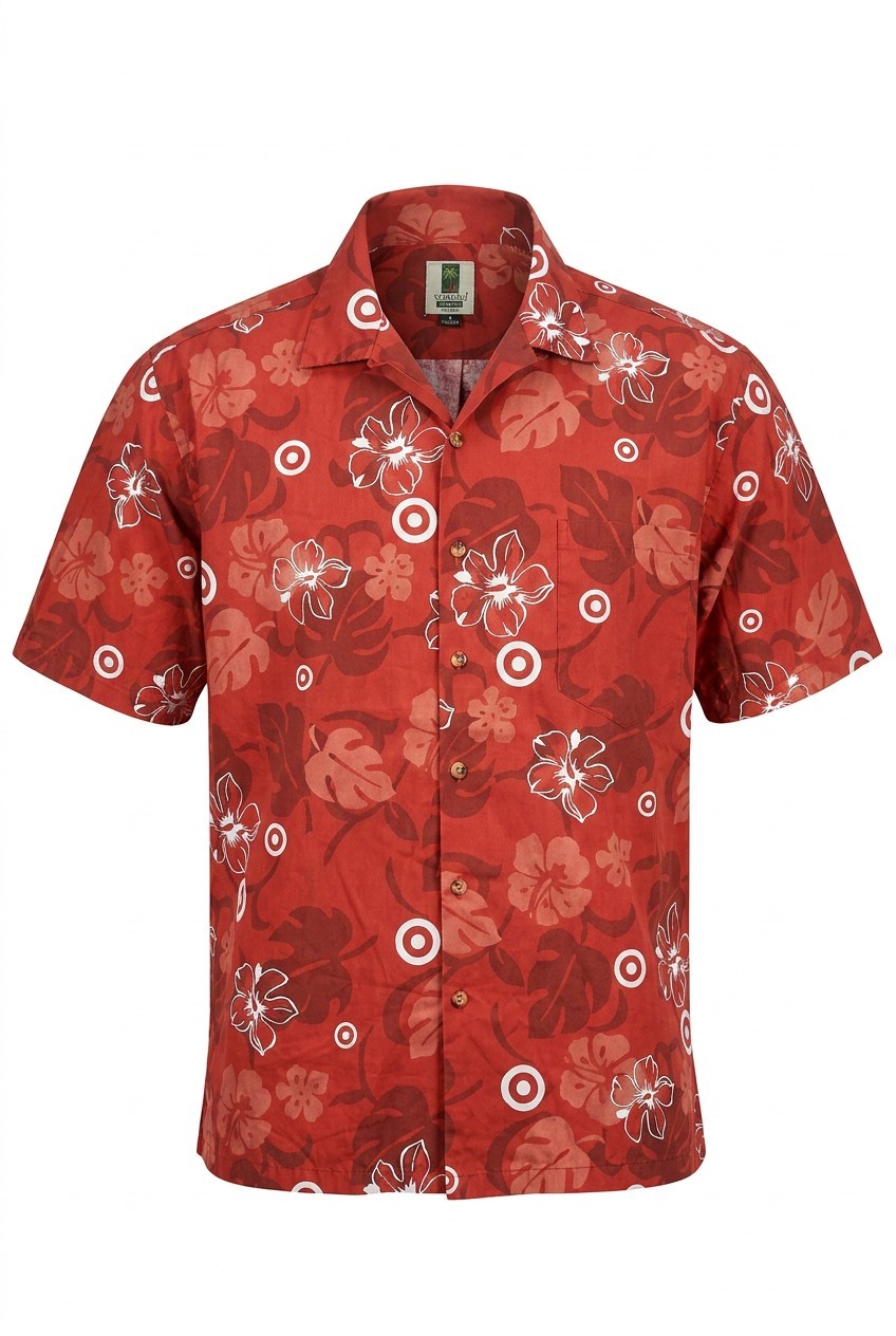Rare Tori Richard Target Hawaii Employee Aloha Shirt XL Orange Floral USA NWOT