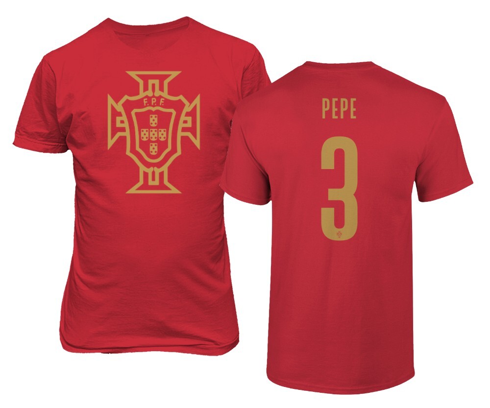 Portugal Soccer #3 Pepe World Football Fans Adult and Youth T-Shirt