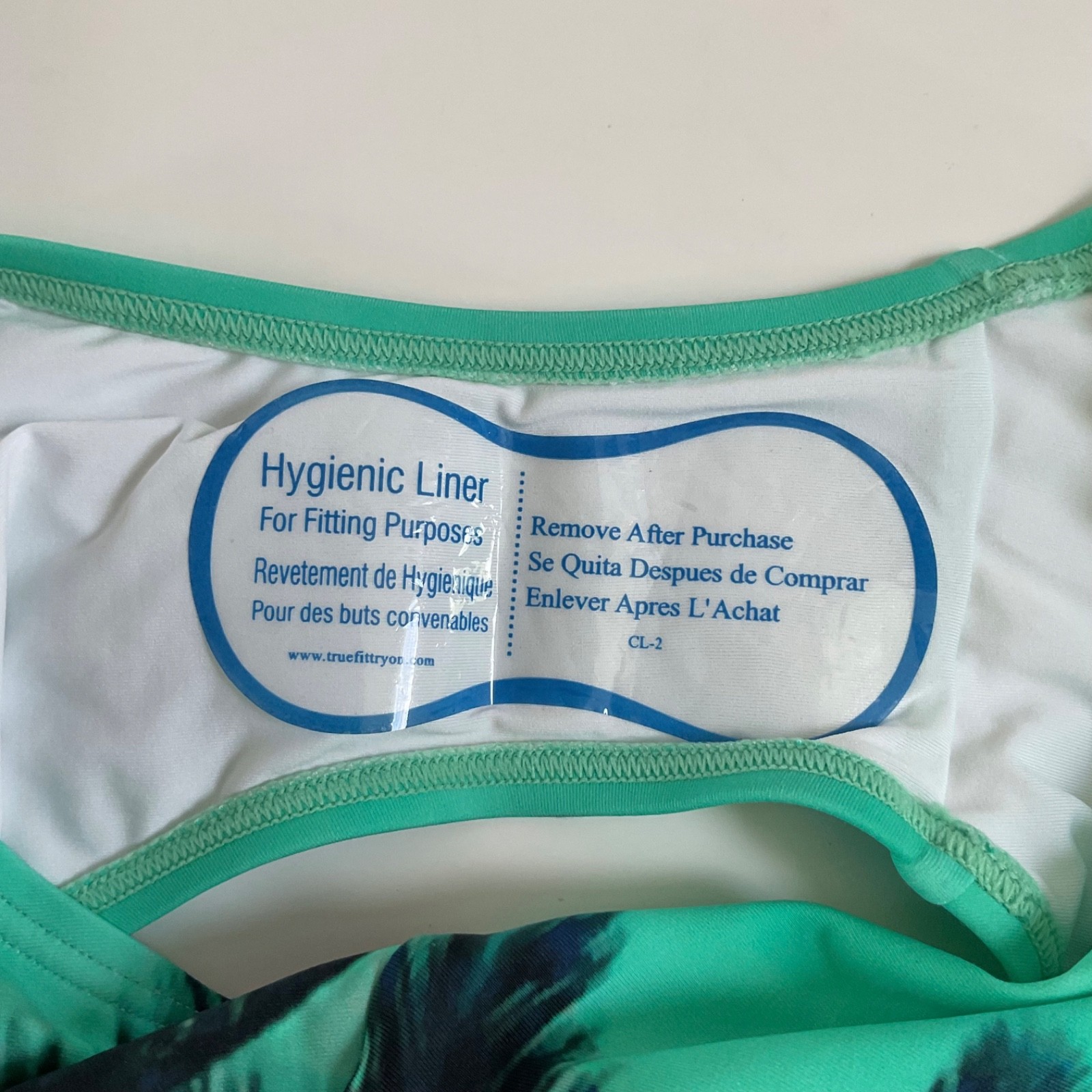 Calvin Klein Good Vibes Palm Tree One Piece Swimsuit XL Tropical Teal Green Navy