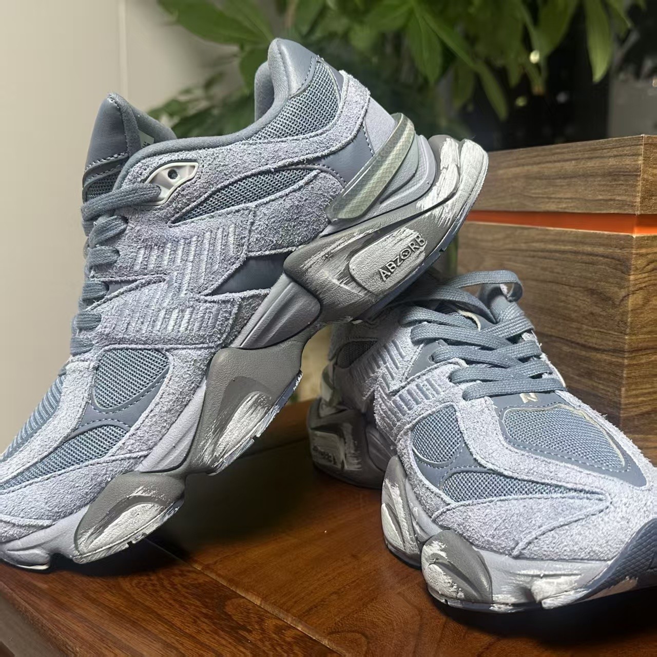 U9060BPM-New Balance 9060 Arctic Grey Sport Men’s Running Comfort Shoes –