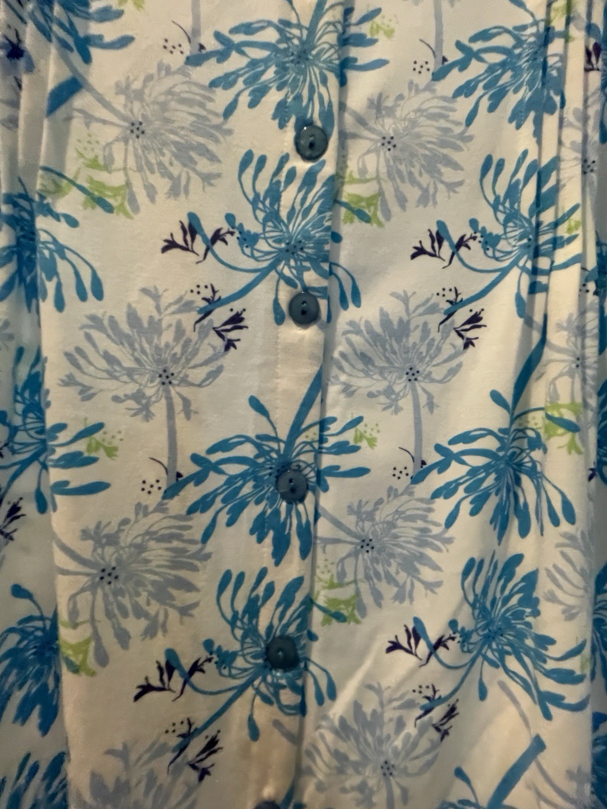 NWT WildBleu Pintuck Moonflower Bamboo Stay Cool Moisture Wicking Sleepshirt XL