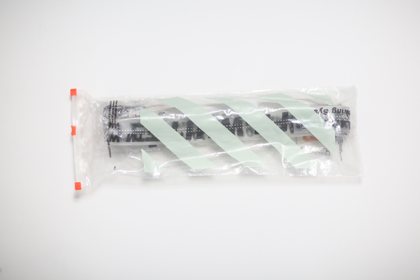 Off White Transparent Rubber Clear Black Industrial Belt 200cm