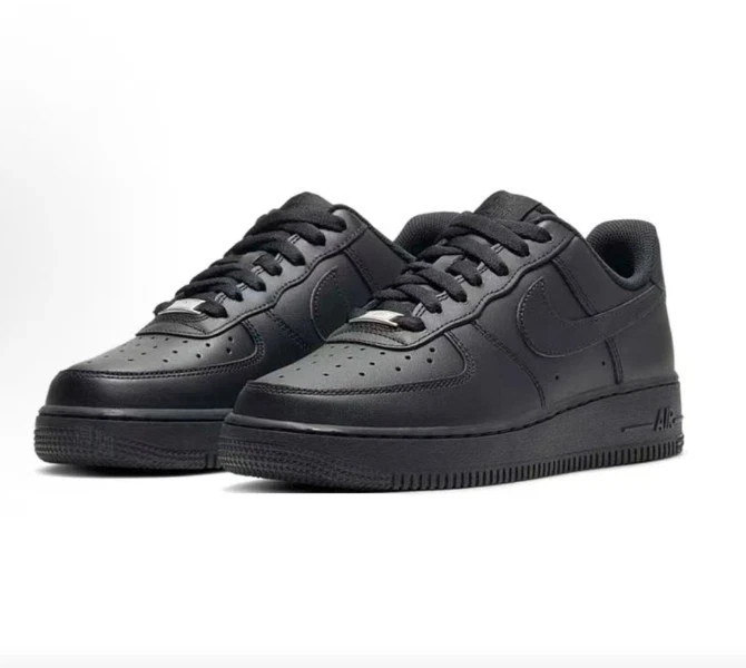 Men’s Nike Air Force 1 07 Low Top Sneakers Shoes – All Black