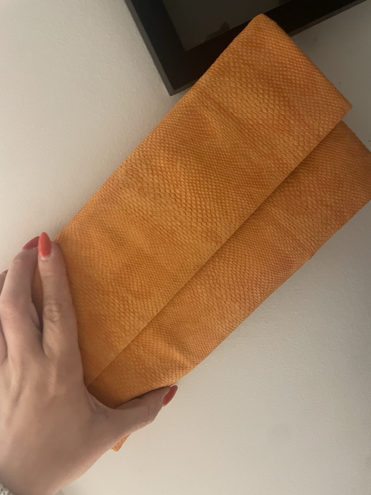 Summery Orange Soft Pastel Orange Clutch Purse