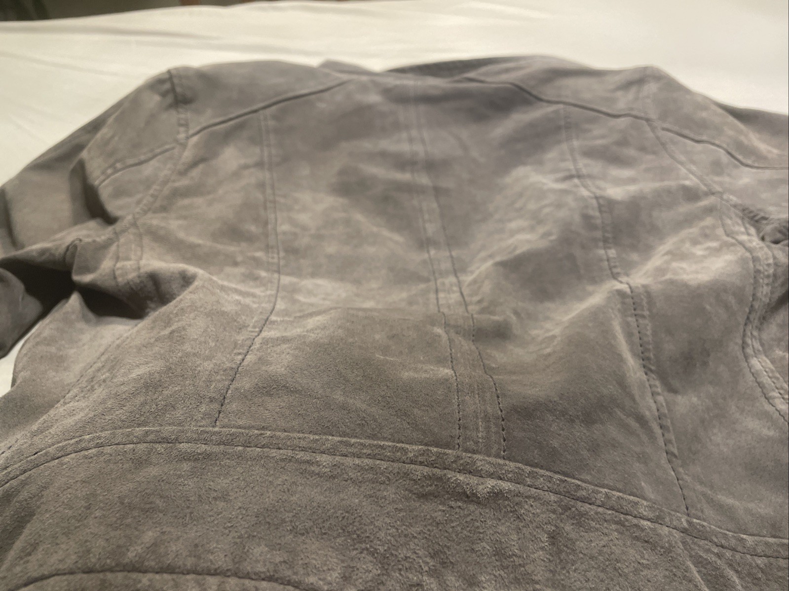 Blank NYC Suede Moto Jacket Grey – Womens Size M