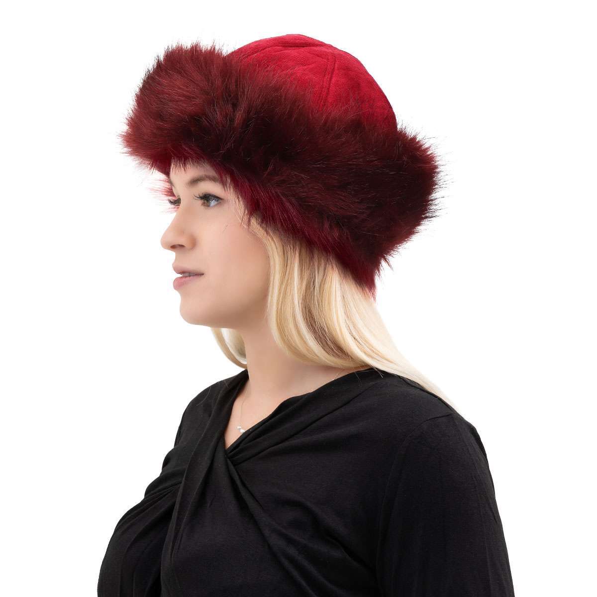 Women Winter Russian Fluffy Faux Fur Headband Hat Thick Ear Warm Snow Ski Cap US