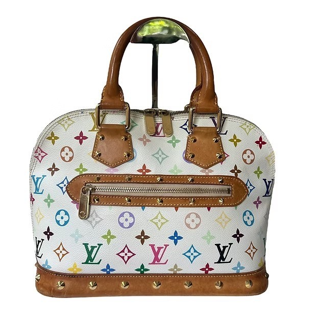US Seller! Authentic Louis Vuitton Murakami vintage multicolor white Blanc Alma