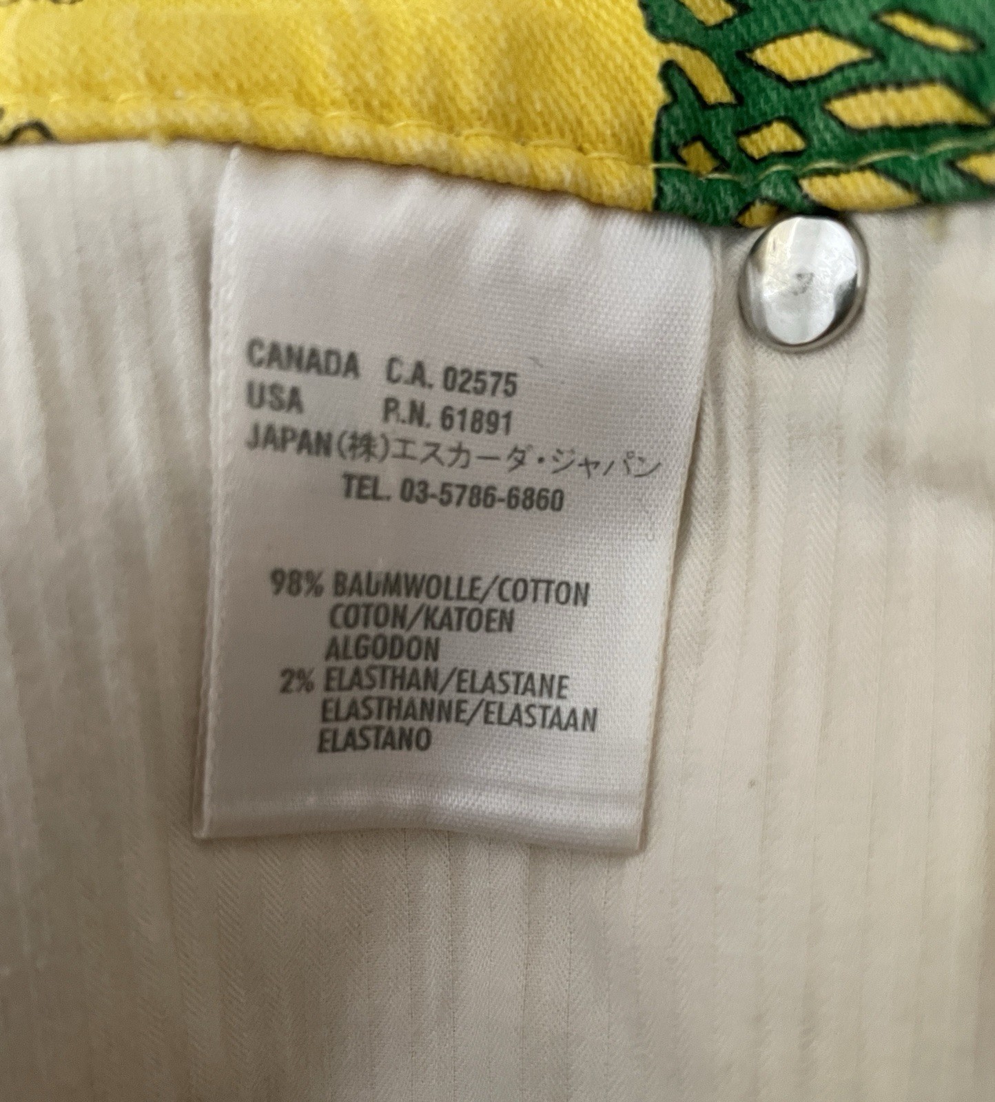 ESCADA Sport TROPICAL Floral JEANS Size Small CRUISE Resort PANTS Euro Size 34