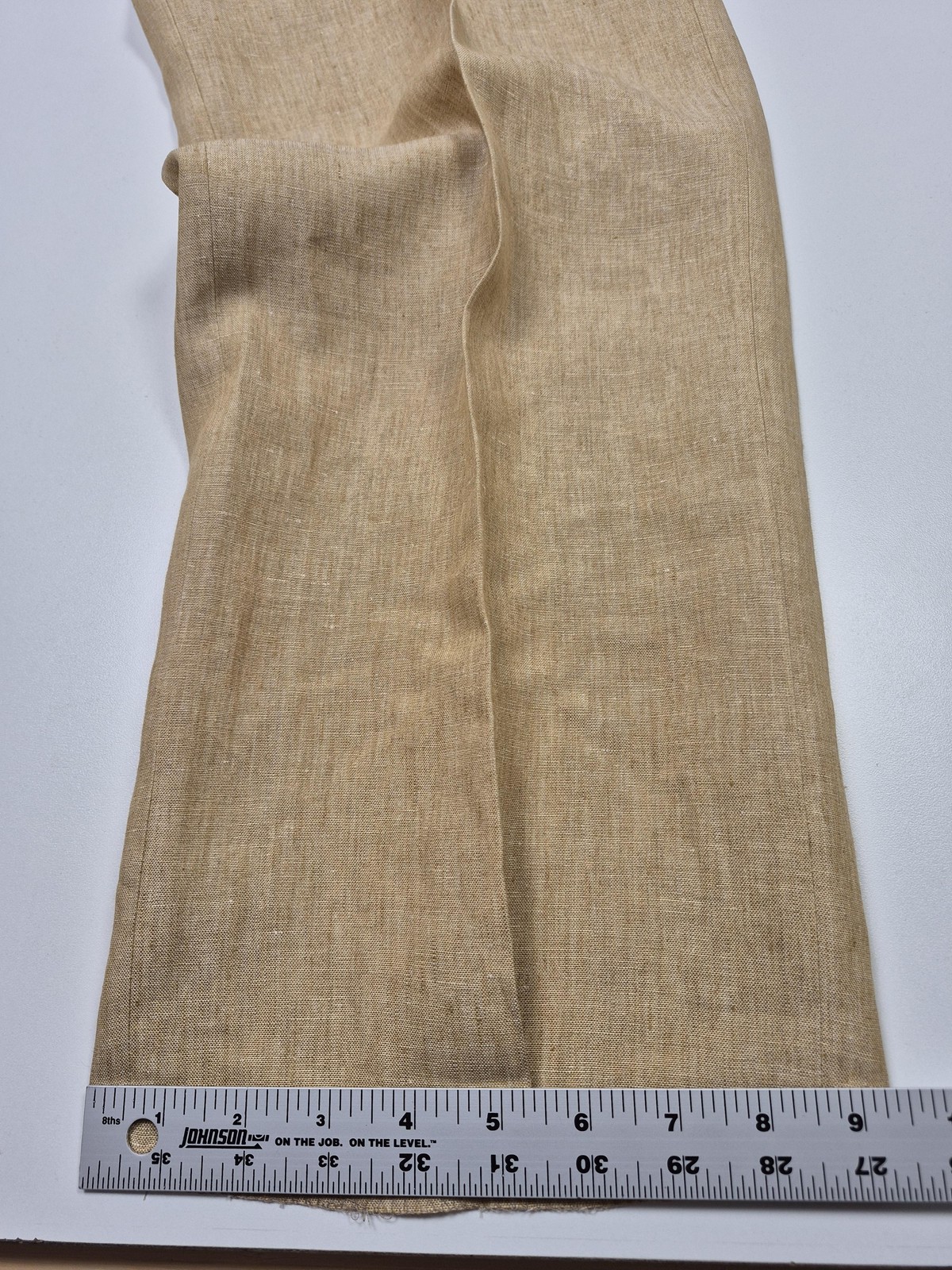 VTG Haspel Suit Men’s 48R Beige 100% Linen 2 Piece 43×36 Manor Pleated NWT