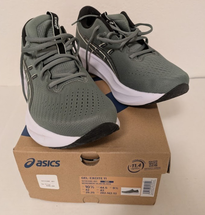ASICS Men’s Gel-Excite 11 Cushioned Running Shoes Monument Blue/Black Size 10.5