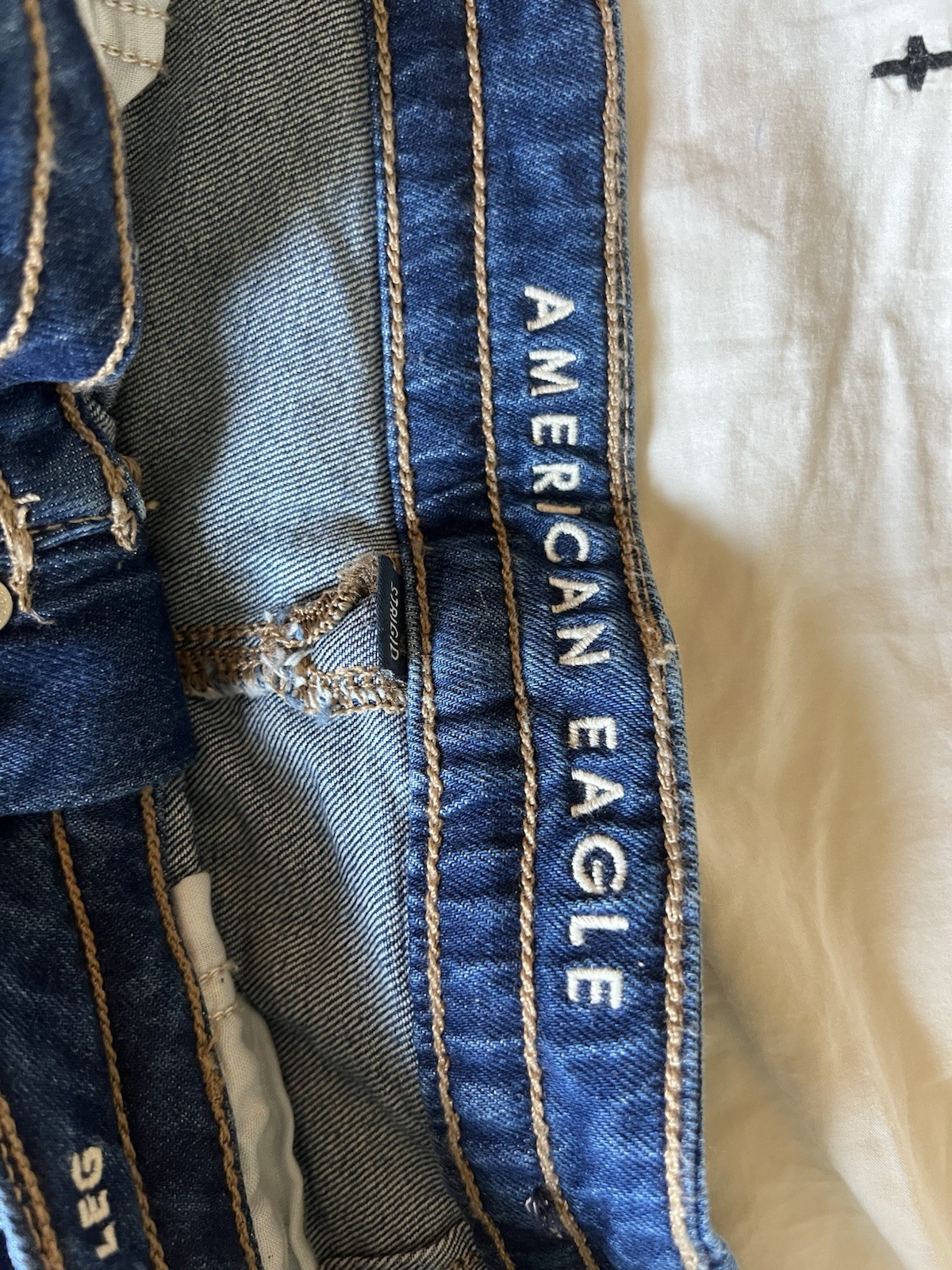 American Eagle Outfitters Low Rise Ultra Wide Leg Blue Denim Jeans Womens 10S
