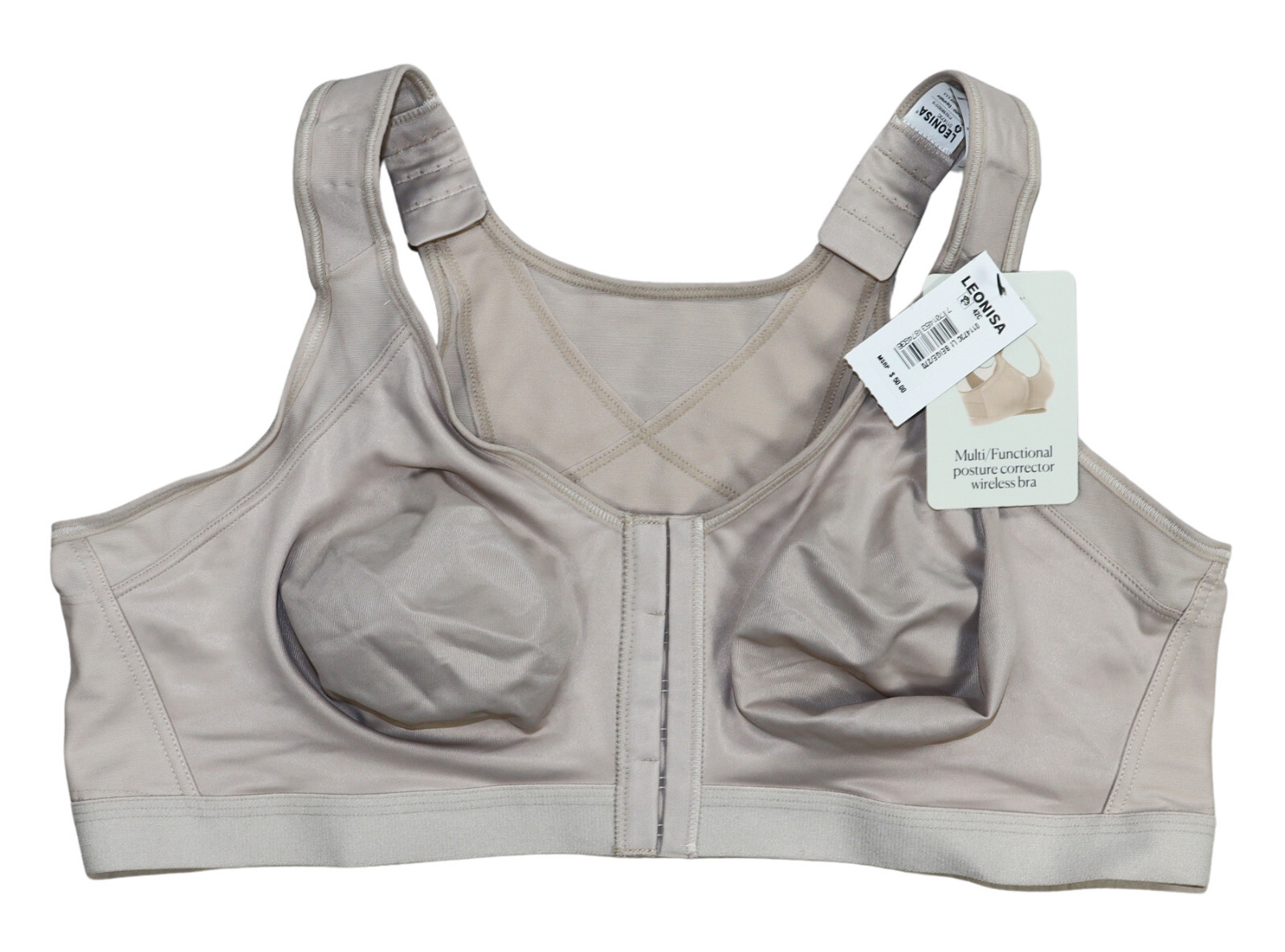 Leonisa Multi-Functional Back Posture Support Wire-Free Pad-Free Women’s Bra NWT