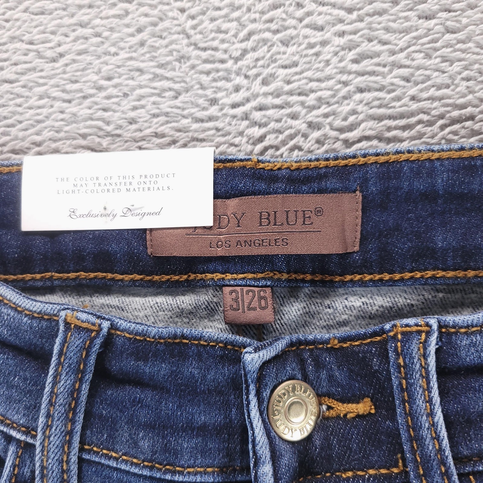 Judy Blue Jeans Womens 26 Blue High Rise Straight Dark Wash Stretch Denim