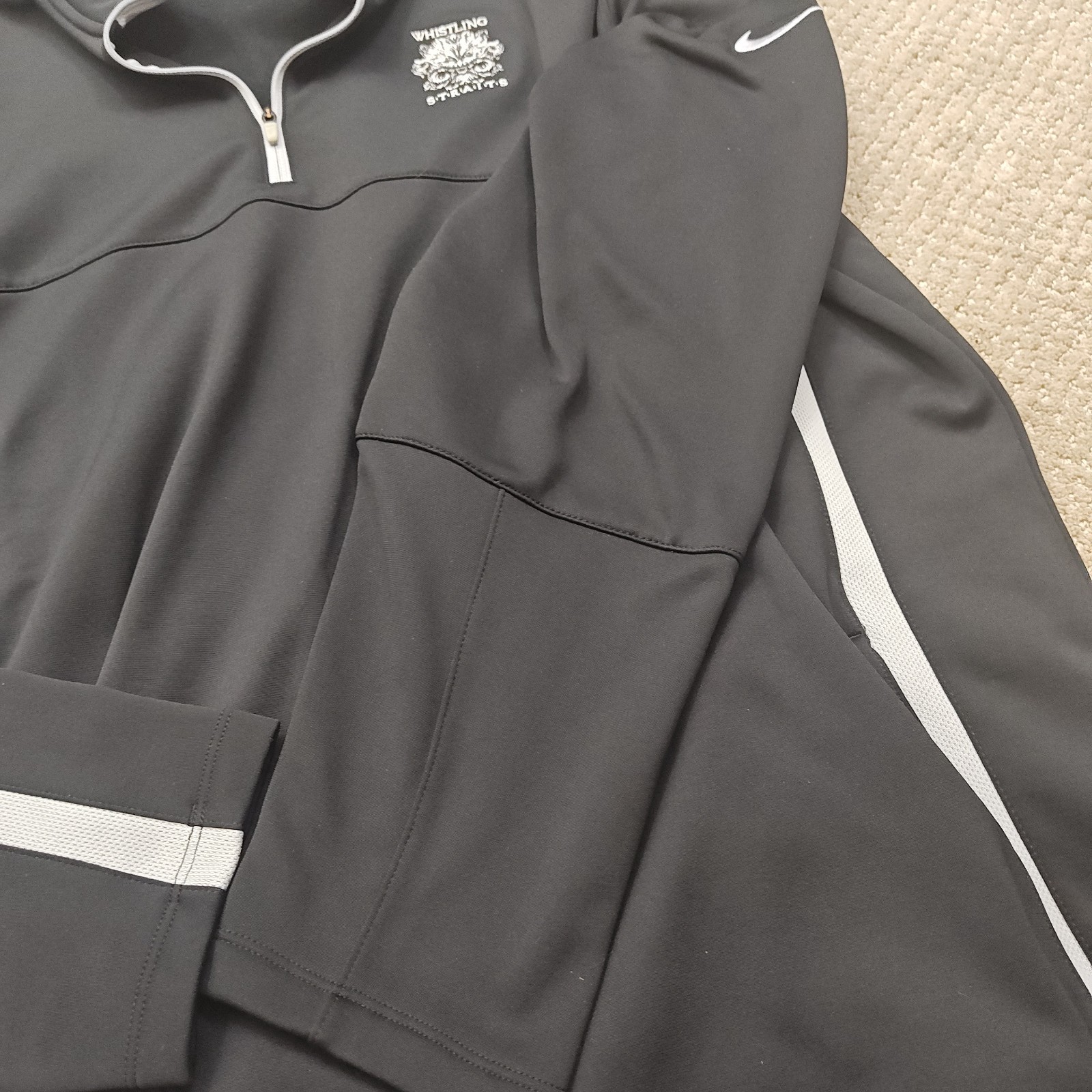 Nike Golf Tour Performance Dri-FIT Whistling Straits 1/4 Zip Black Gray XL