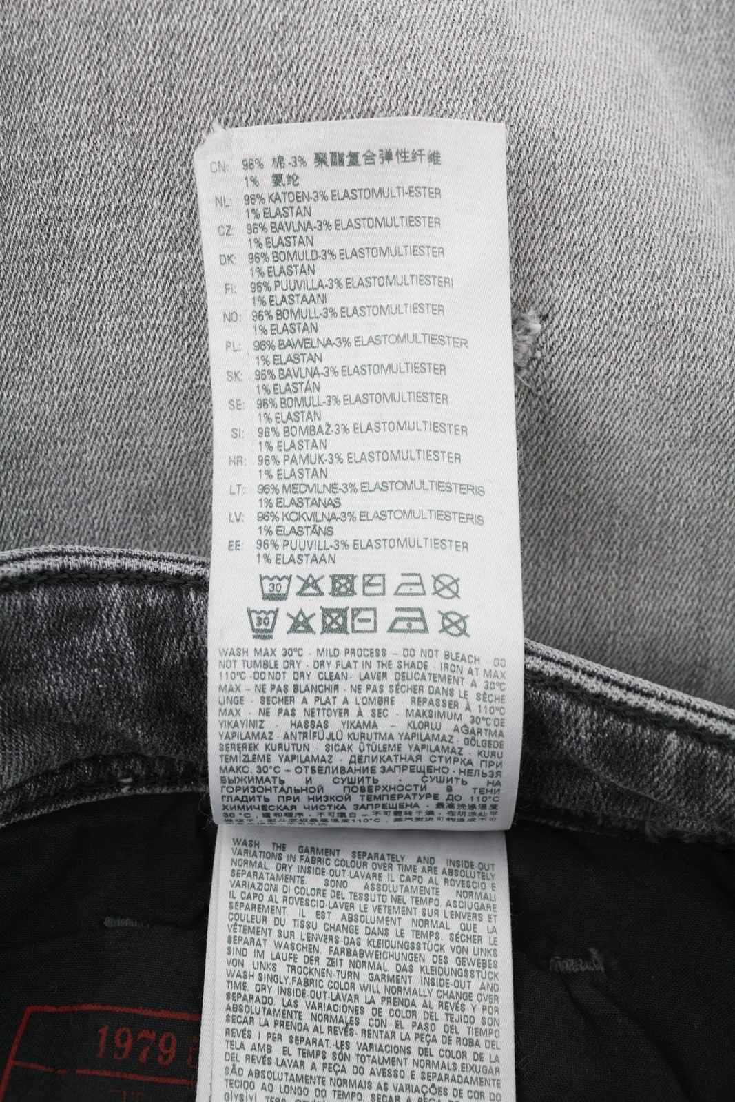 DIESEL 1979 Sleenker 09H70 Men Jeans W32/L32 Skinny Grey Distress Low RRP250 *