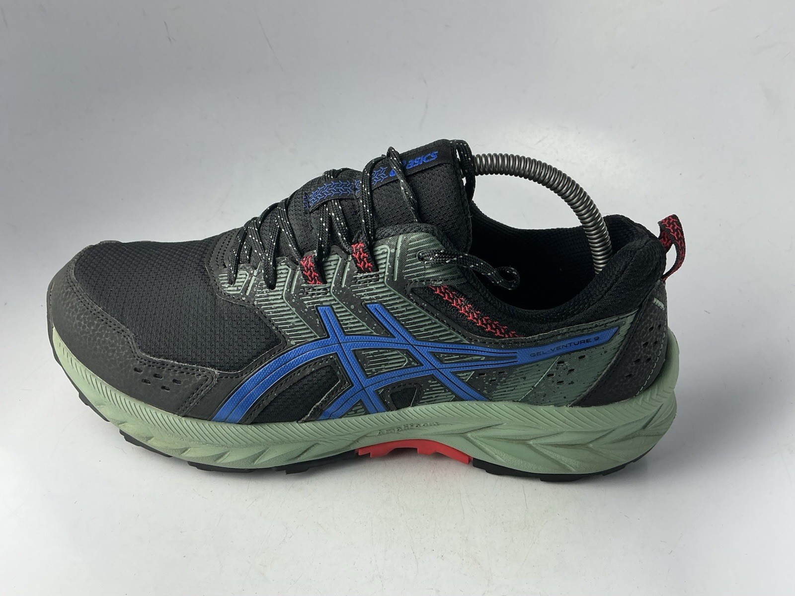 Asics Gel-Venture 9 Running Shoes Black/ Blue Sage Green Men’s Sz 9.5 Extra Wide