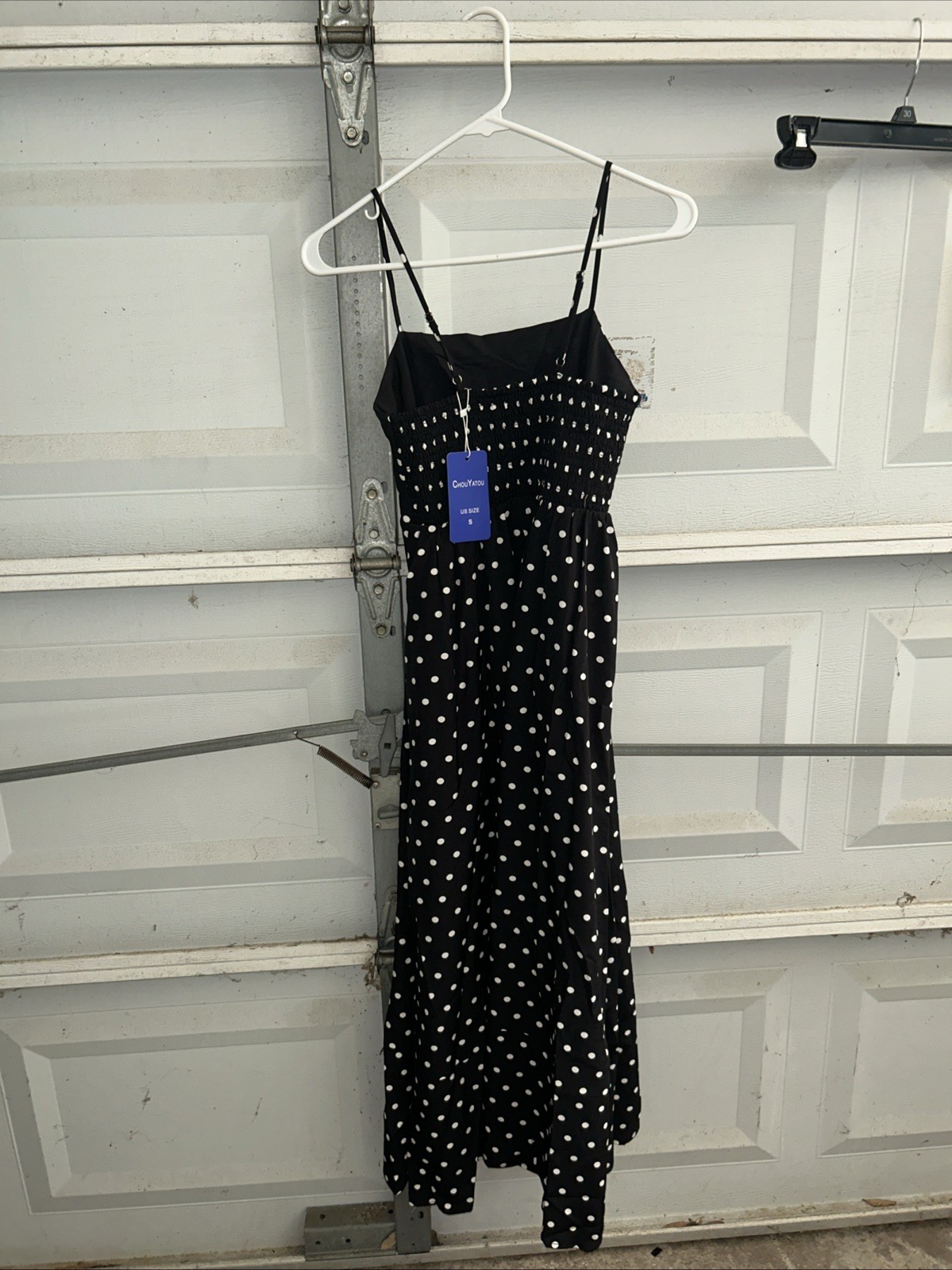 Unbranded Women’s Size Small Long Polka Dot Dress Sleeveless Straps NWT