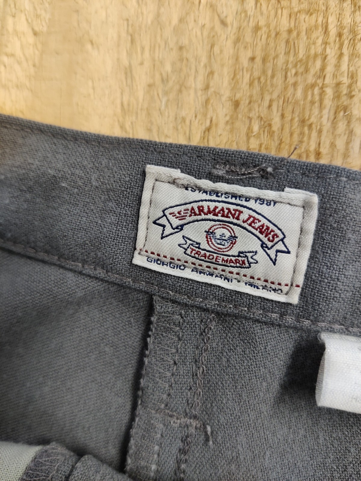 ARMANI JEANS W27 L34 GREY TROUSERS CERAMICA K12 COMFORT STRAIGHT MENS 27X34 LONG