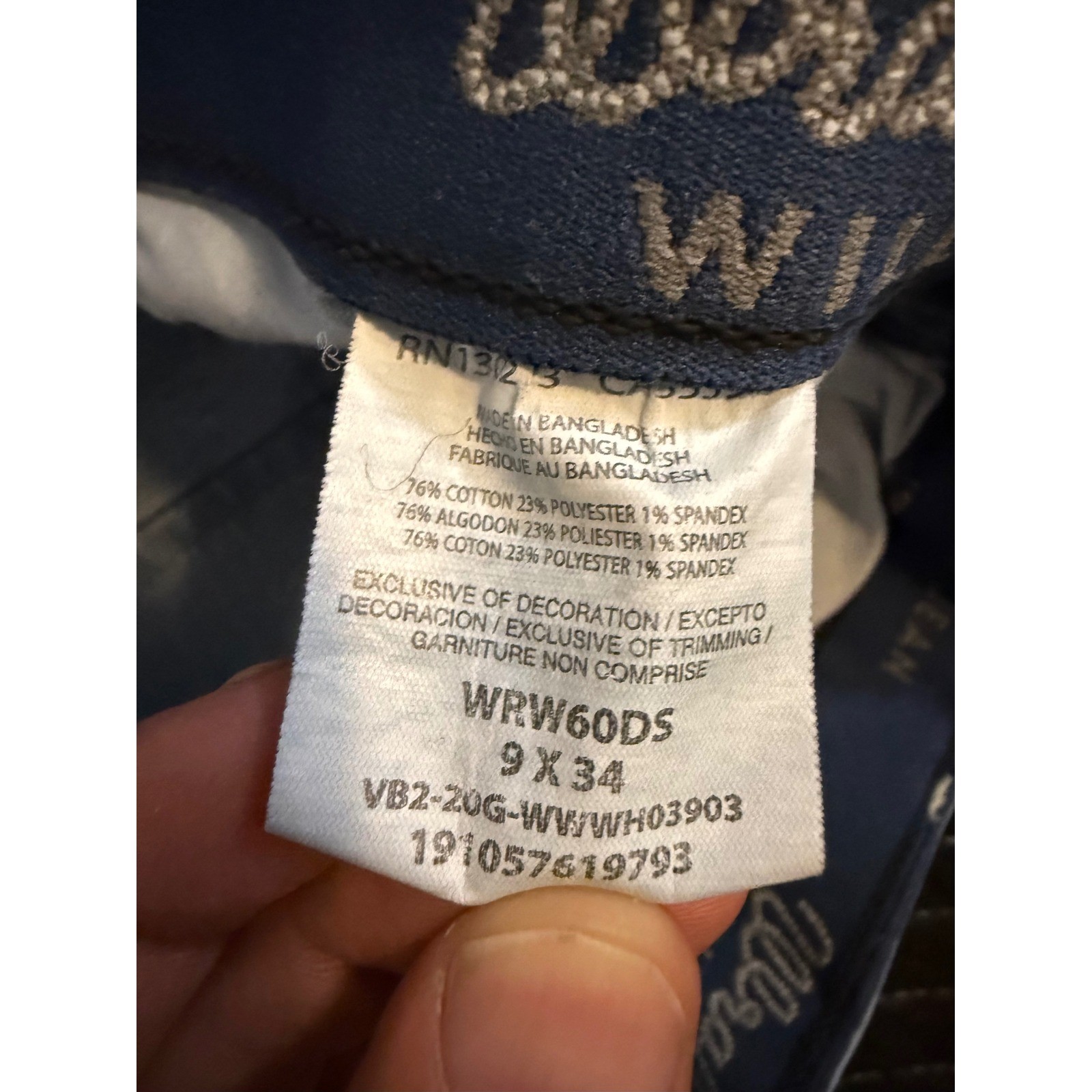 Wrangler Willow Ultimate Riding Jeans Womens 9×34 Blue Bootcut Stretch Denim